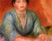 皮埃尔 奥古斯特 雷诺阿 : Seated Woman in a Blue Dress